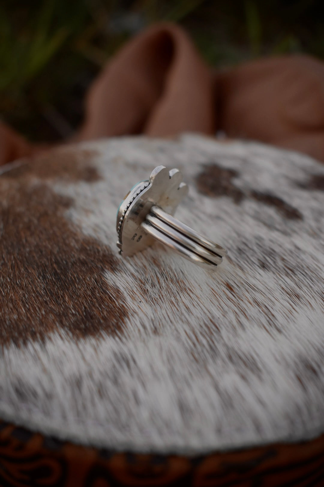 White Water Turquoise Ring ~ Adjustable