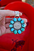 Kingman Turquoise & Buffalo Nickel Pendant